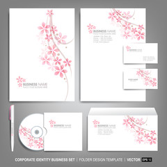 Corporate identity template for business artworks. Vector Illustration