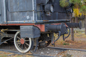 Fototapeta na wymiar An old steam locomotive