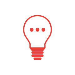 Glühbine PUNKT ... - Icon, Symbol, Piktogramm, grafisches Element - outline - rot - Hintergrund weiß - Vektor 