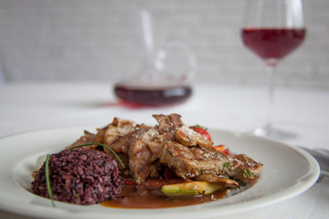 meat with vegetables