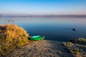 Boat on the Vistula River near Konstancin-Jeziorna, Masovia, Poland