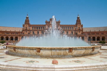 Fototapeta na wymiar Plaza de España, Sevilla, Andalusien, Spanien