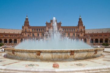 Fototapeta na wymiar Plaza de España, Sevilla, Andalusien, Spanien