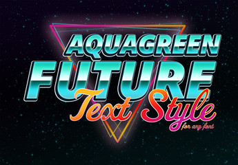 Aqua-Green Future Text Style