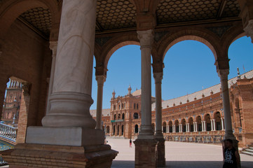 Obraz premium Plaza de España, Sevilla, Andalusien, Spanien