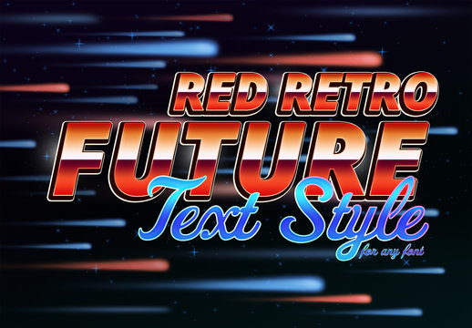 Red Future Text Style