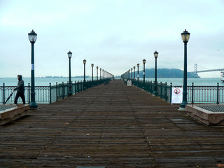 Naklejka premium Pier 7, The Embarcadero, San Francisco, Kalifornia, USA