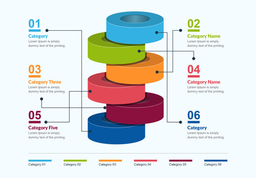 6 Step Infographic Layout