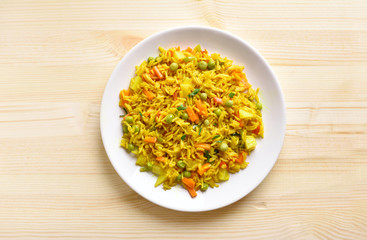 Healthy vegetarian pilaf