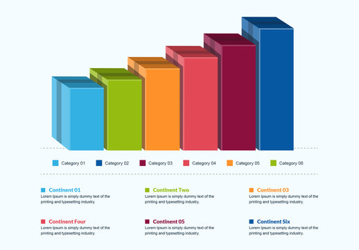 3D Bar Graph Infographic Layout