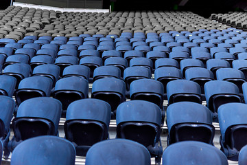 seats in the stadium are arranged in rows