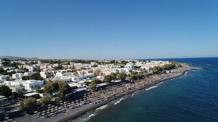 Vidéo 4K Collection Grèce Cyclades : Village d' Oïa vu du ciel