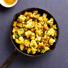 Indian style cauliflower with potatoes