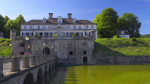 Castle with bridge and pond 