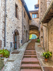Fototapeta na wymiar Scheggino, idyllic village in the Province of Perugia, in the Umbria region of Italy.