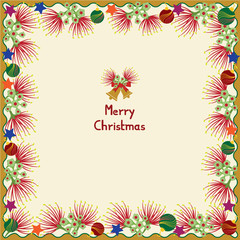 Fototapeta na wymiar Pohutukawa Christmas Card