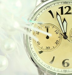 New years eve celebration with clock