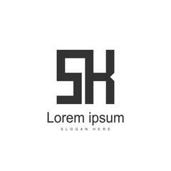 SK Letter logo design. Initial letter logo template