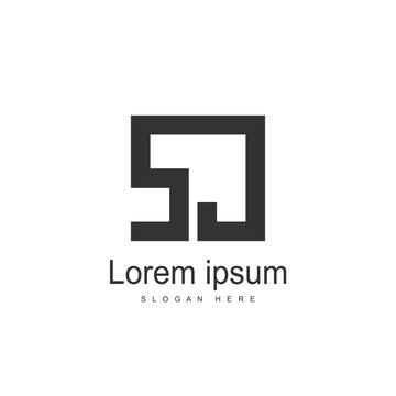 SJ Letter logo design. Initial letter logo template