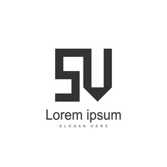 Obraz premium SV Letter logo design. Initial letter logo template