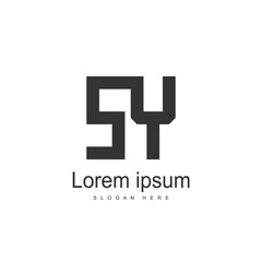 Obraz premium SY Letter logo design. Initial letter logo template