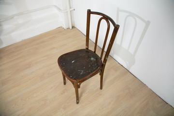 wooden chair in loft room