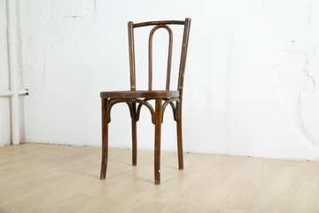 wooden chair in loft room