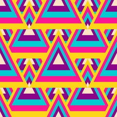 Seamless geometric background. Modern stylish texture. Repeating geometric triangular grid. Simple graphic design. Trendy line geometry design for textile, wallpaper. Vector Illustration.