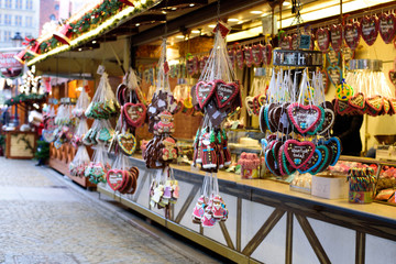 One of the most traditional sweet treats which are gingerbread pictured at the Christmas Market in...