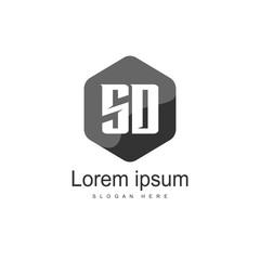 SD Letter logo design. Initial letter SD Logo template