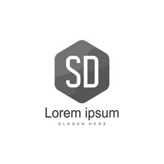 SD Letter logo design. Initial letter SD Logo template
