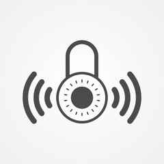 Smart lock vector icon sign symbol