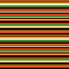 Horizontal Stripes Seamless Pattern - Colorful stripes design for Kwanzaa
