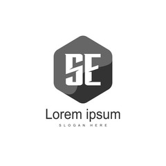 Fototapeta premium SE Letter logo design. Initial SE Logo template