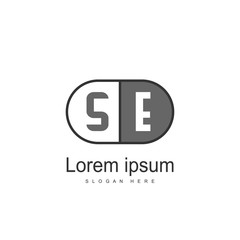 SE Letter logo design. Initial SE Logo template