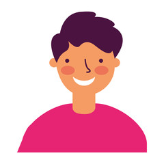 portrait man on white background