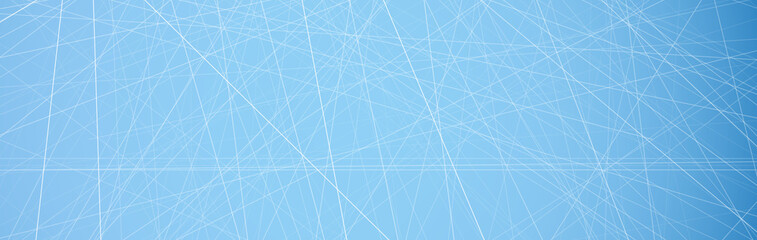 Blue banner with abstract ice pattern.