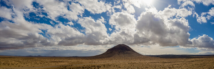 landscape with mountains and clouds