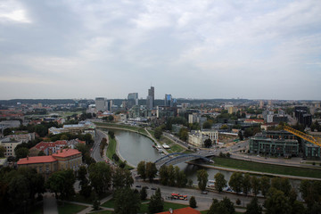 Fototapeta na wymiar Scenic panoramic view of Vilnius, Lithuania