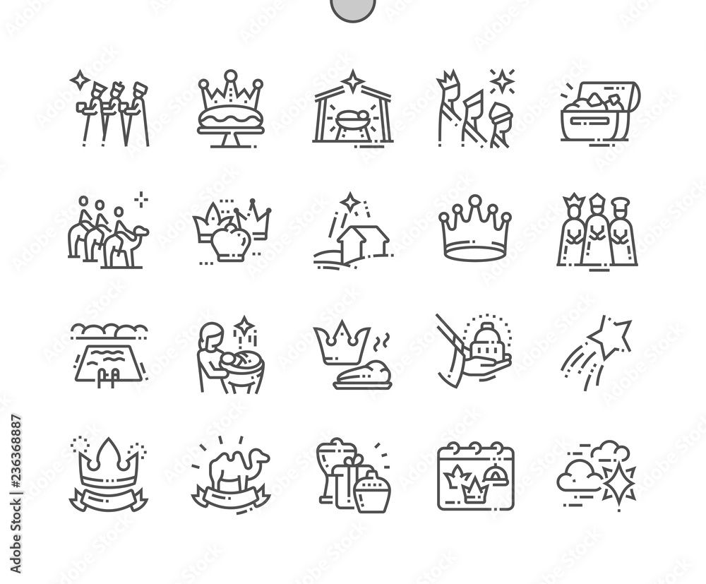 Poster epiphany well-crafted pixel perfect vector thin line icons 30 2x grid for web graphics and apps. sim