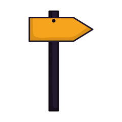 arrow signal guide on white background