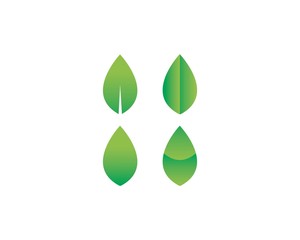 Tree leaf vector logo design, eco