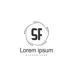 Fototapeta premium SF Logo template design. Initial logo design