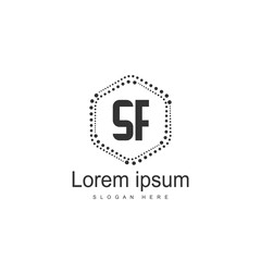 Obraz premium SF Logo template design. Initial logo design