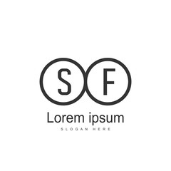 Obraz premium SF Logo template design. Initial logo design