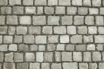 Grey granite mosaic pavement background