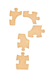 puzzle question mark white background 