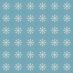 Snowflakes vector seamless pattern