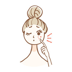 肌の悩み　ニキビ　女性