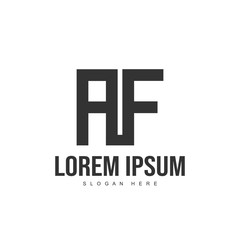AF Logo template design. Initial letter logo design